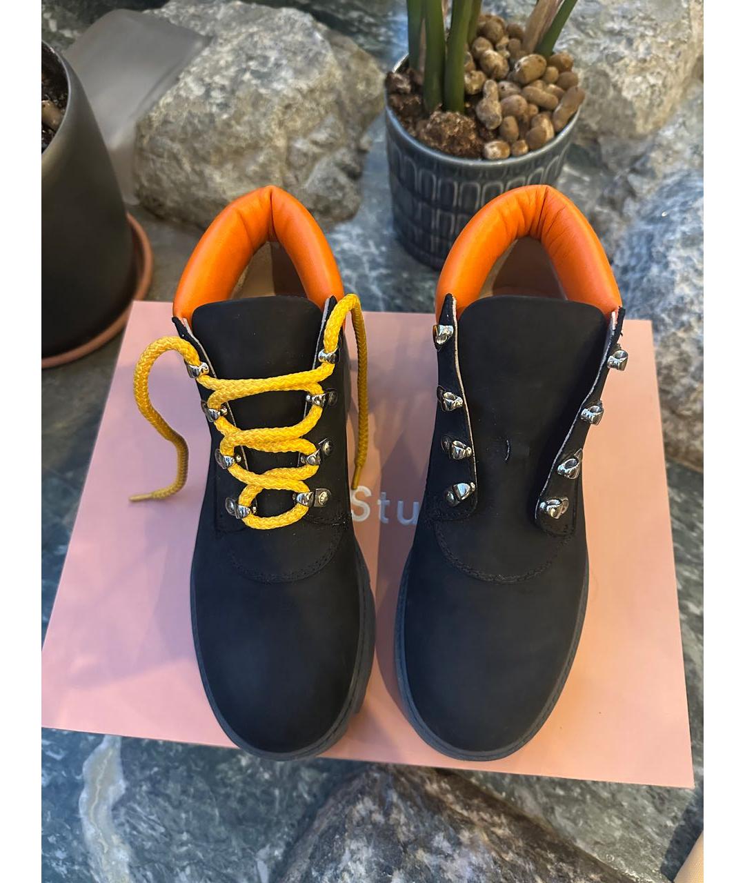 ACNE STUDIOS Черные кожаные ботинки, фото 3