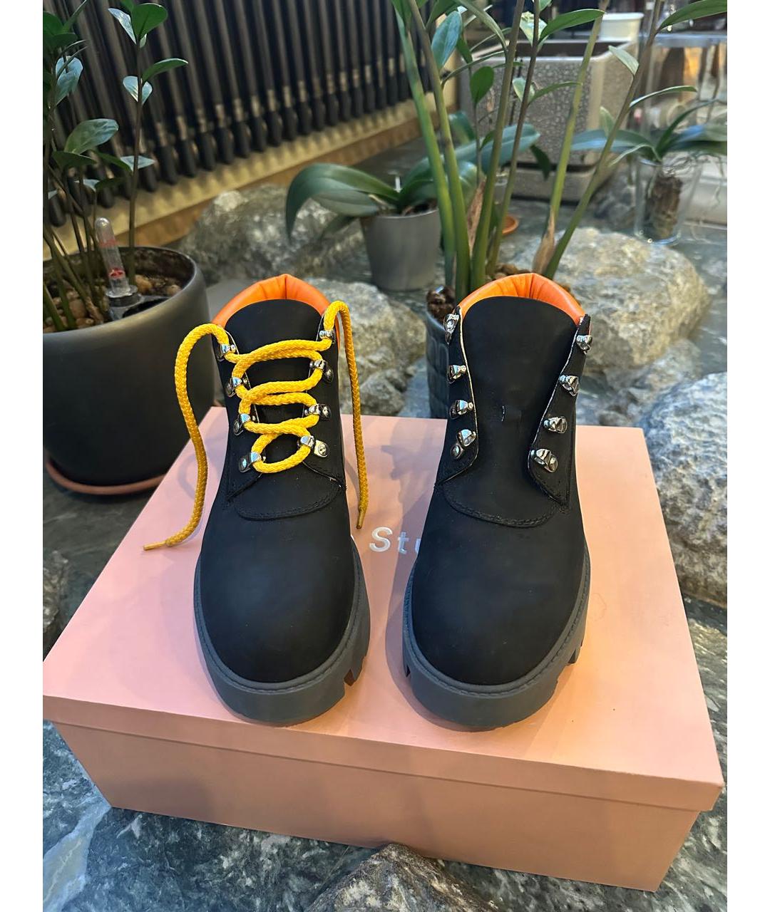 ACNE STUDIOS Черные кожаные ботинки, фото 2