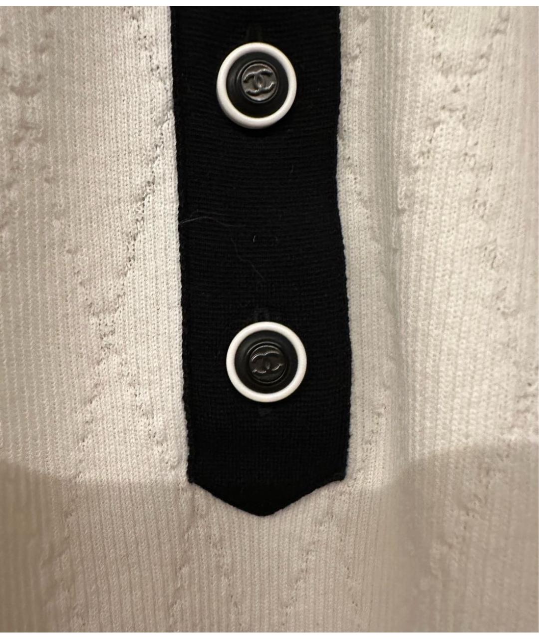 CHANEL Белая хлопковая футболка, фото 3