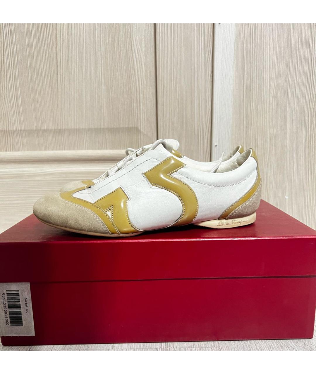 FERRAGAMO Кожаные кроссовки, фото 9