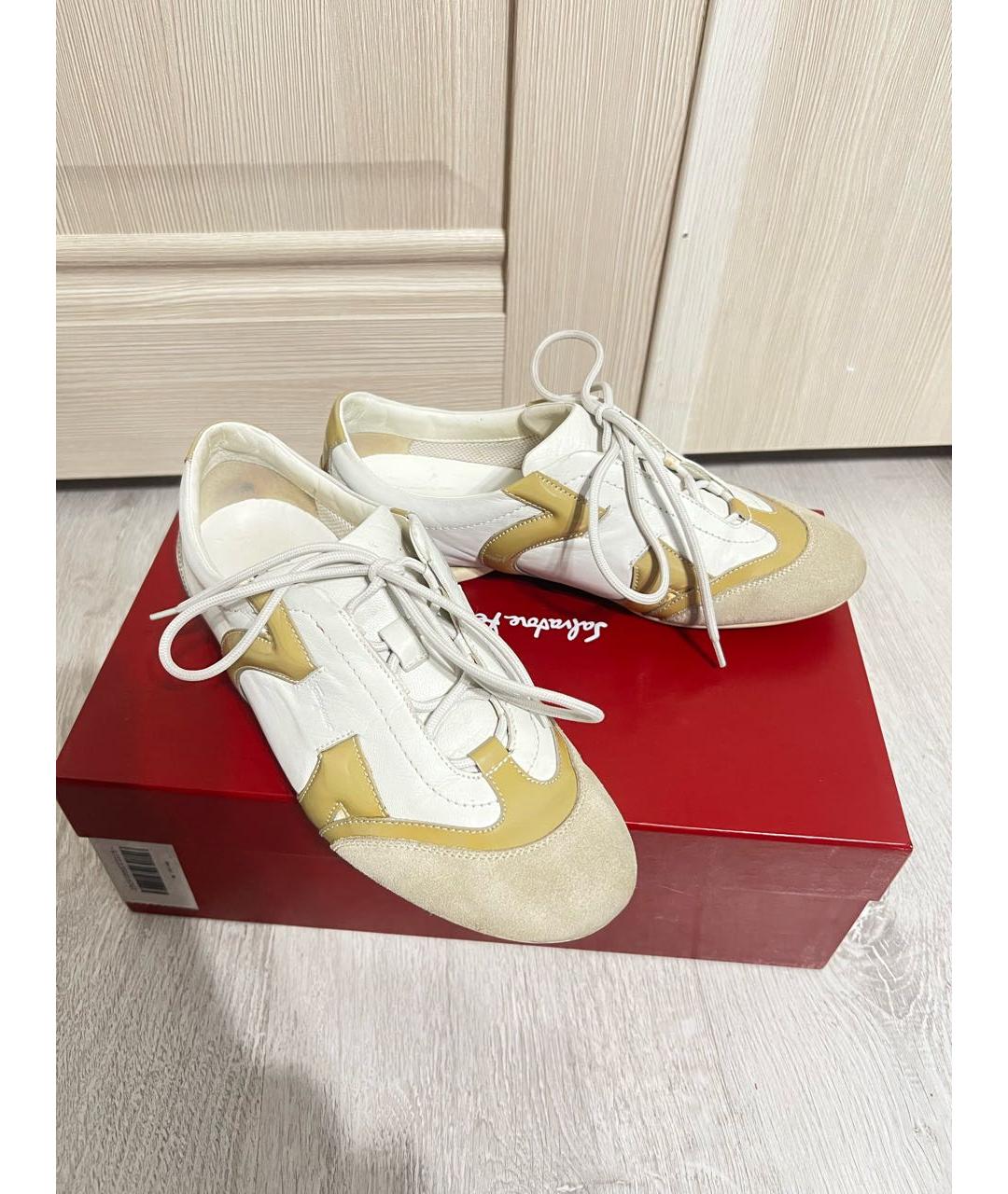 FERRAGAMO Кожаные кроссовки, фото 7
