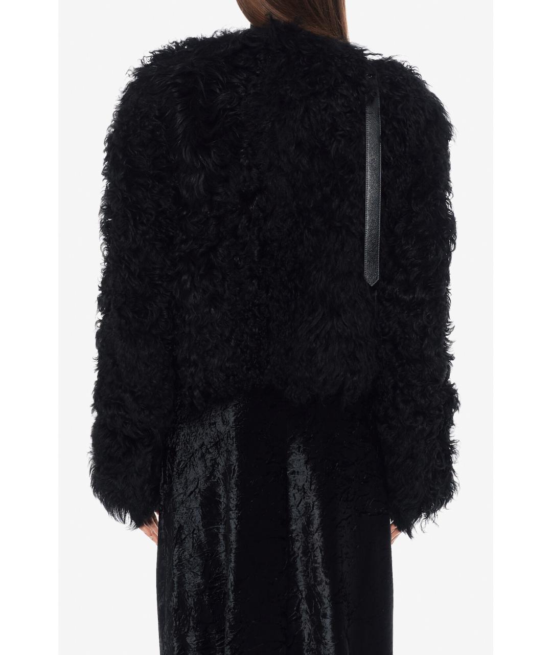 ANN DEMEULEMEESTER Черная меховая дубленка, фото 3