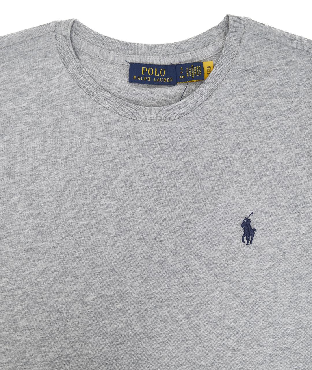 POLO RALPH LAUREN Серая хлопковая футболка, фото 3