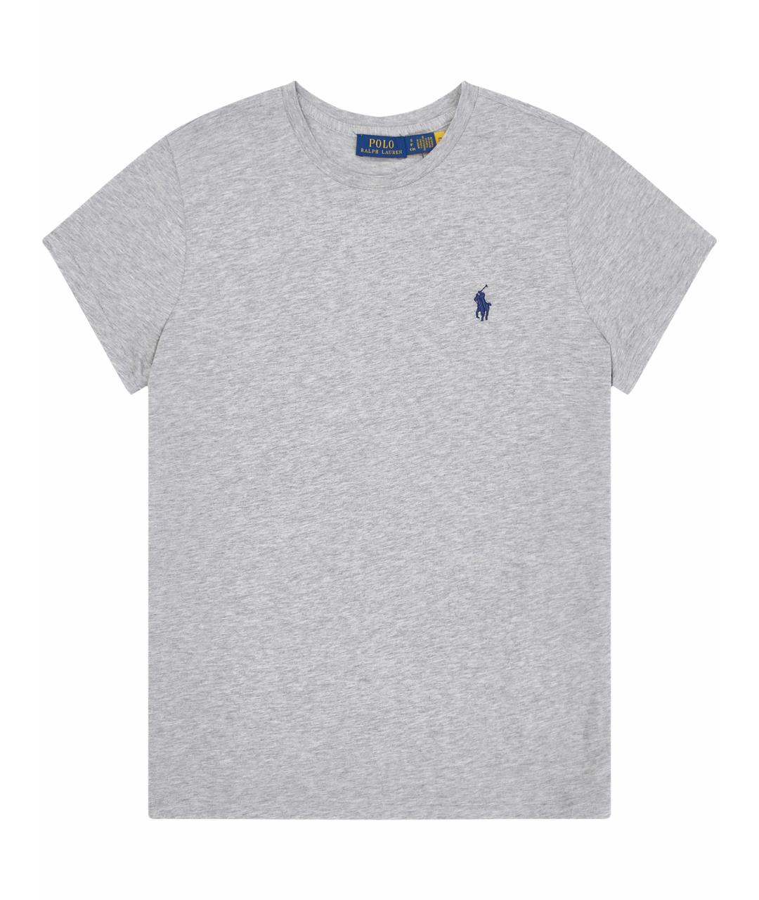 POLO RALPH LAUREN Серая хлопковая футболка, фото 1