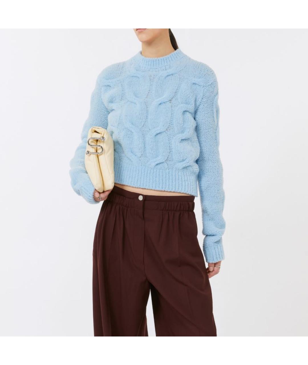 SPORTMAX Голубой шерстяной джемпер / свитер, фото 2