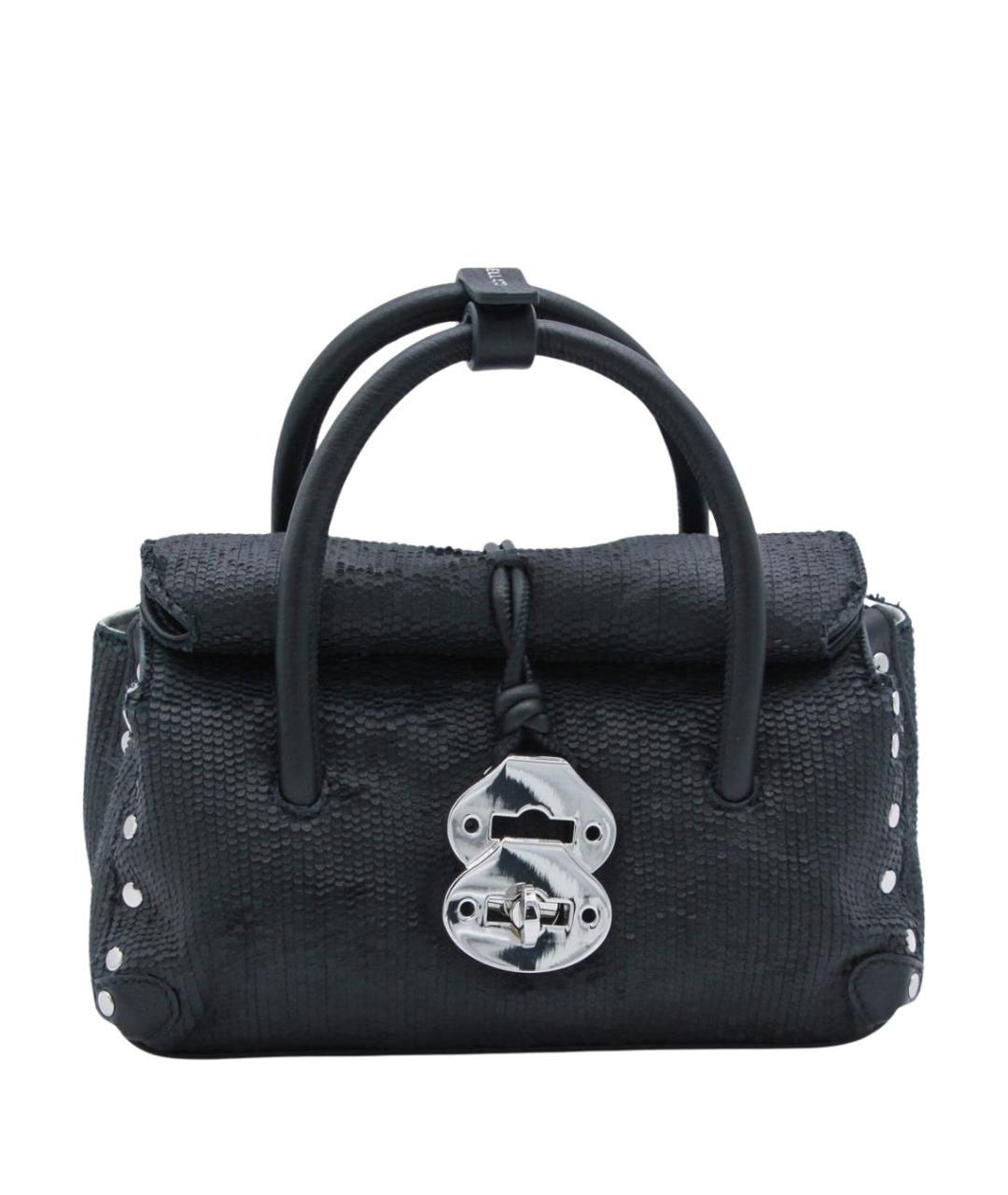 ZANELLATO Черная кожаная сумка тоут, фото 1