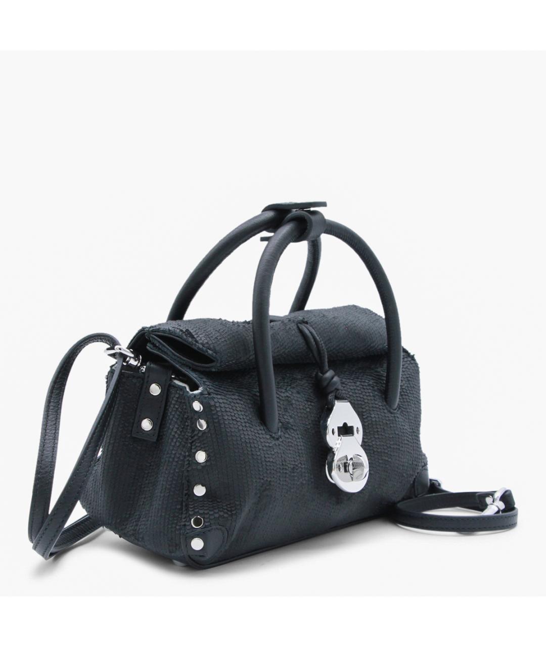 ZANELLATO Черная кожаная сумка тоут, фото 2