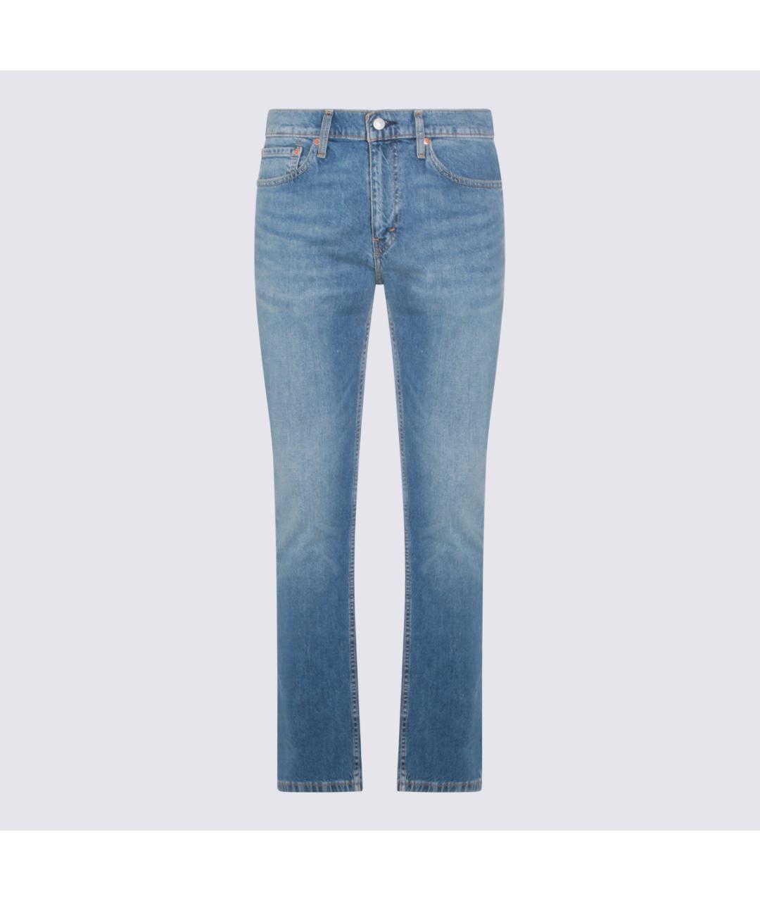 LEVI'S Голубые хлопковые прямые джинсы, фото 4