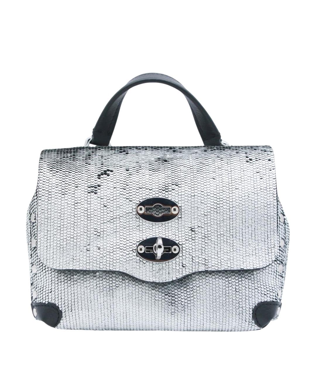 ZANELLATO Серебряная кожаная сумка тоут, фото 1