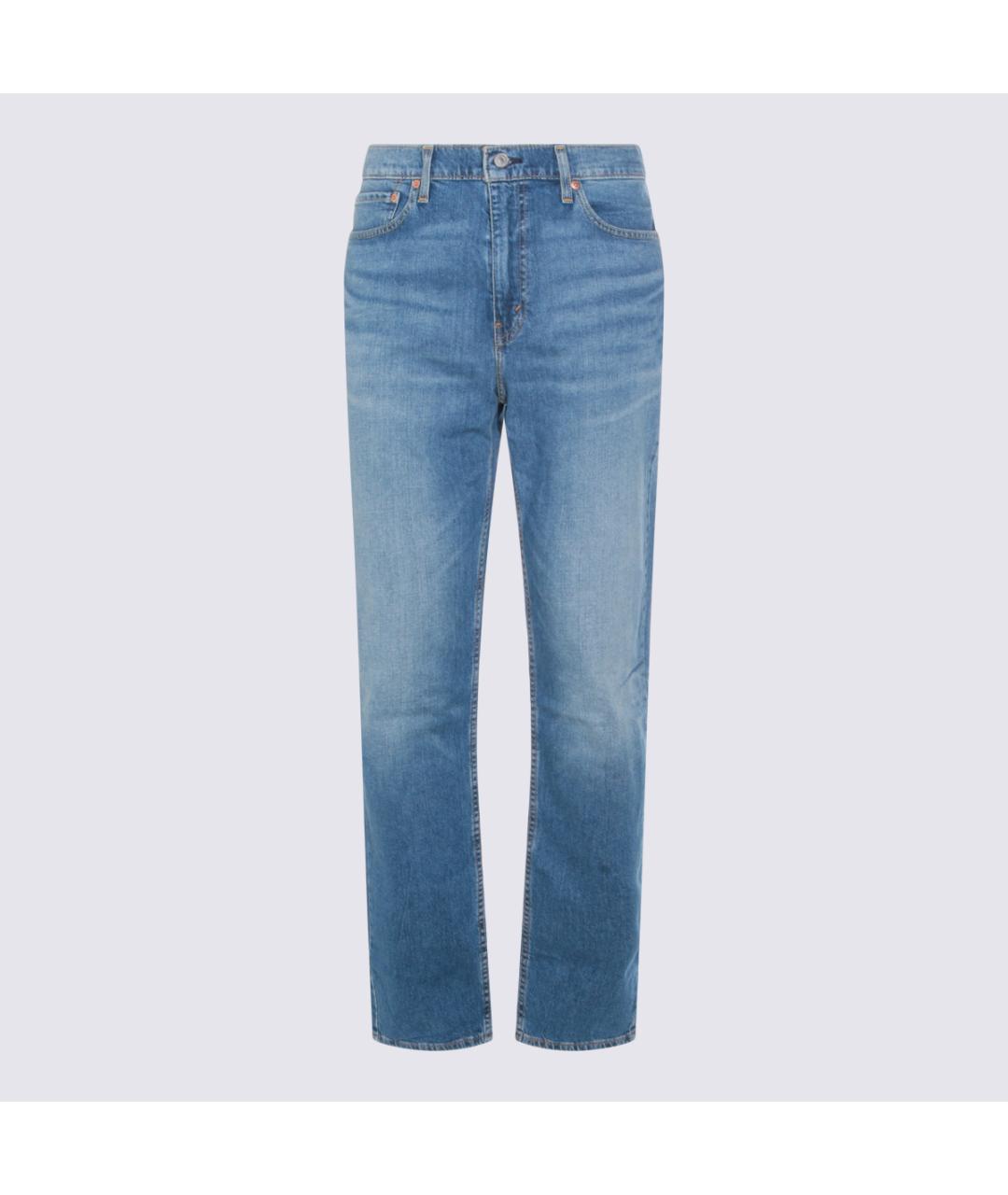 LEVI'S Голубые хлопковые прямые джинсы, фото 3