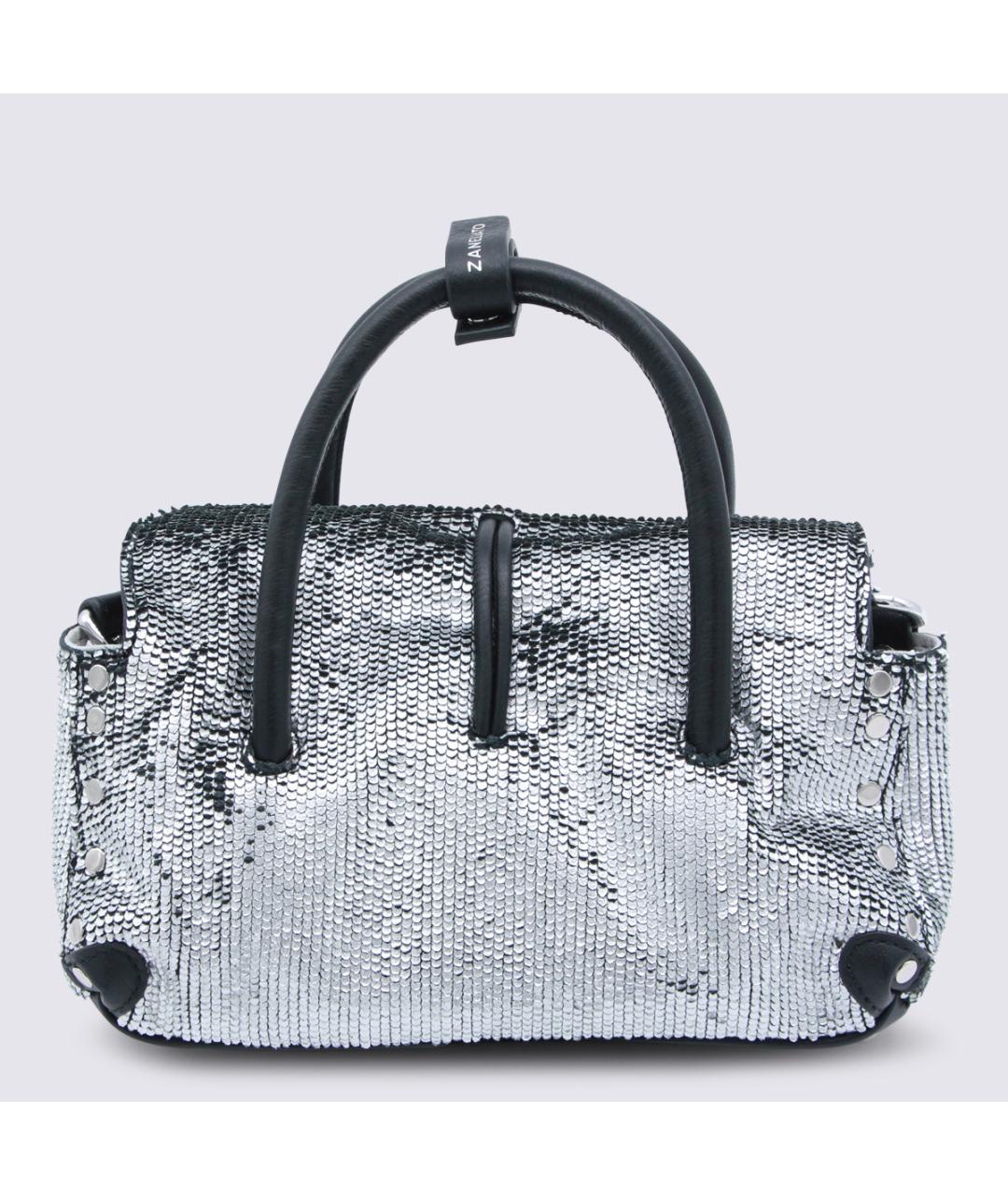 ZANELLATO Серебряная кожаная сумка с короткими ручками, фото 3