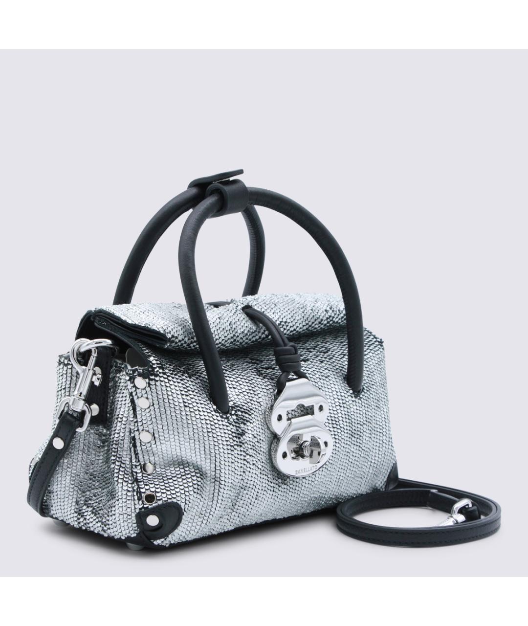 ZANELLATO Серебряная кожаная сумка с короткими ручками, фото 2