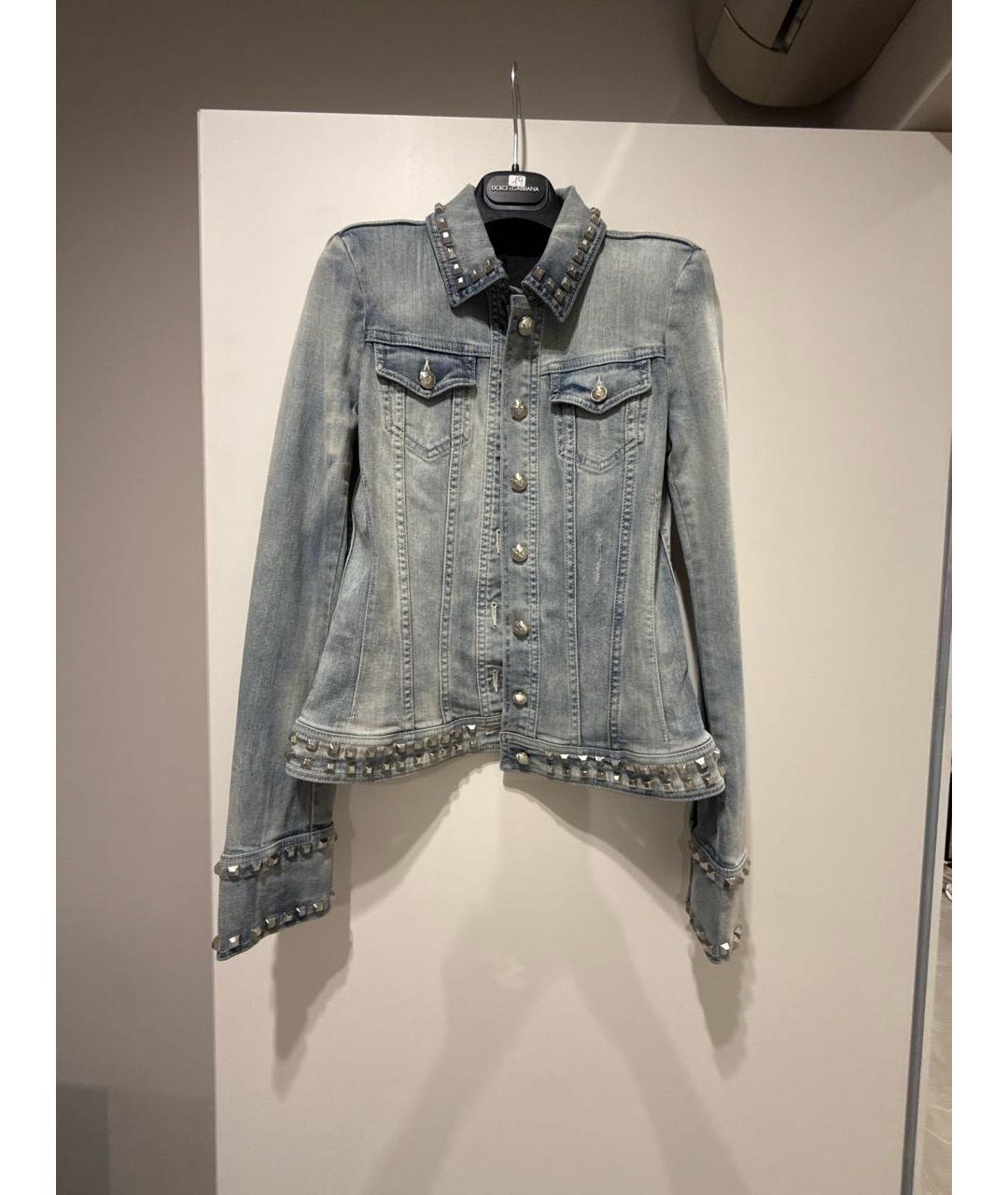 PHILIPP PLEIN Голубая деним куртка, фото 9