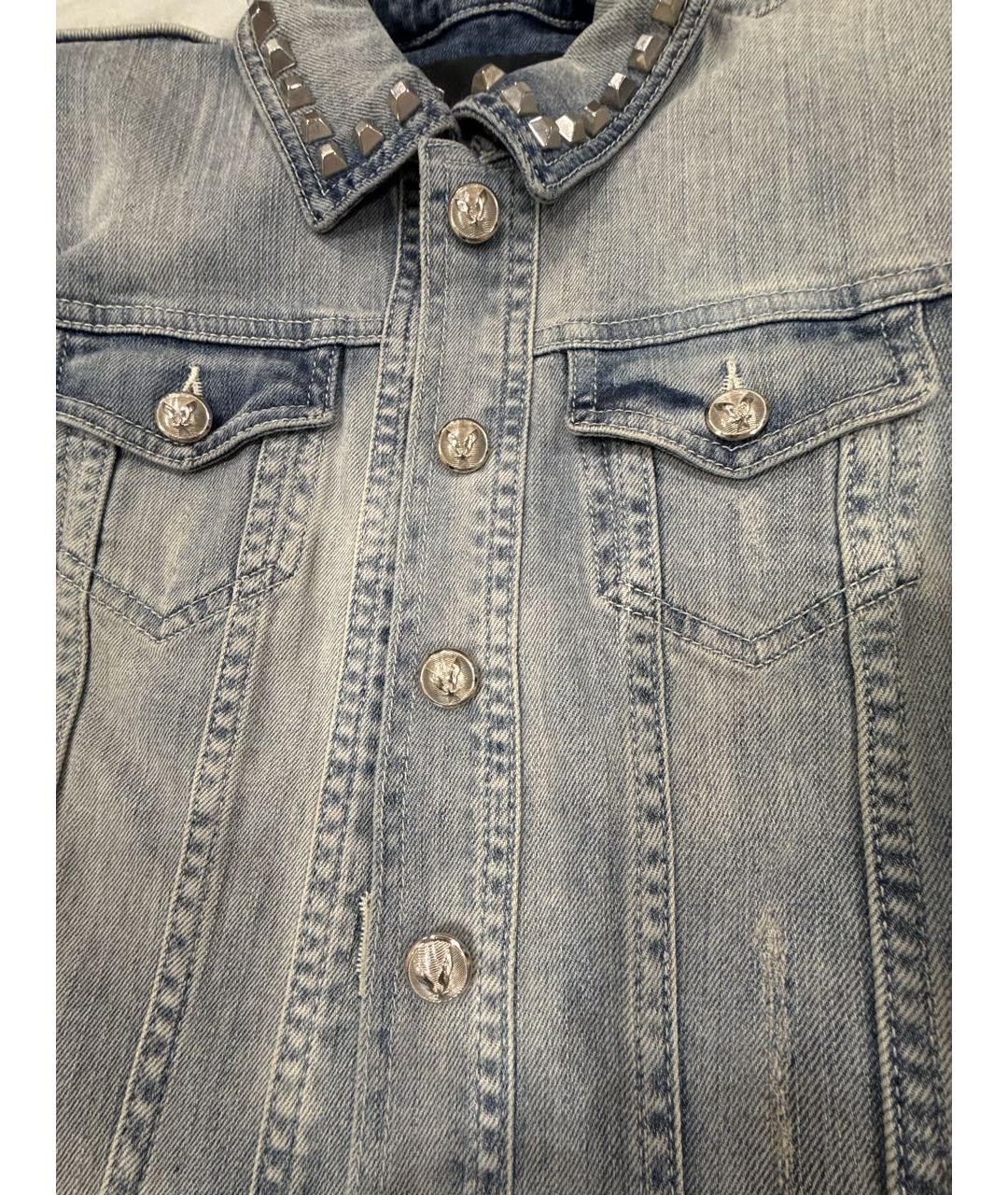 PHILIPP PLEIN Голубая деним куртка, фото 4
