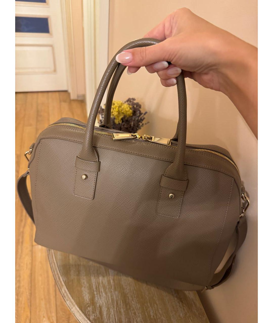 FURLA Бежевая кожаная сумка тоут, фото 3