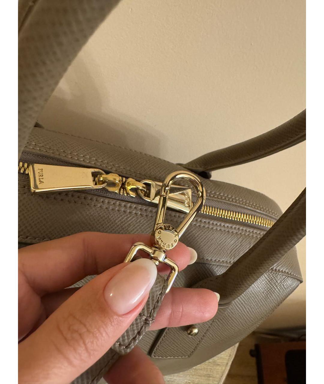 FURLA Бежевая кожаная сумка тоут, фото 5
