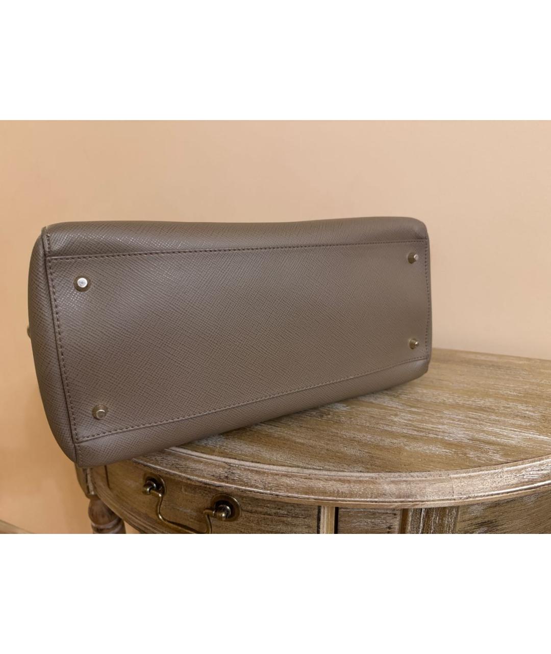 FURLA Бежевая кожаная сумка тоут, фото 7
