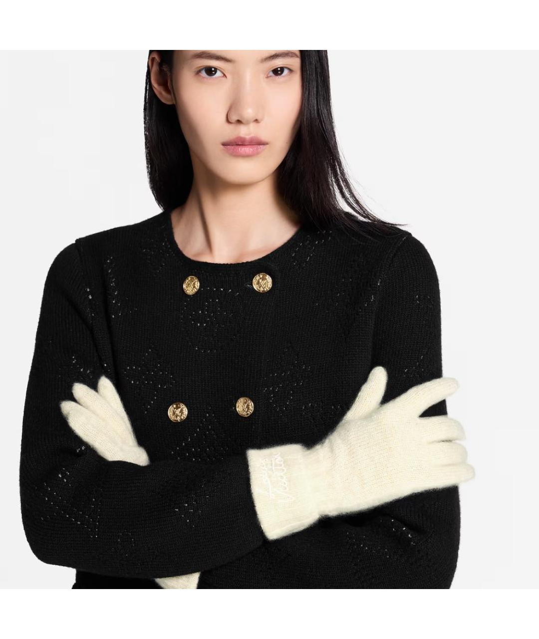 LOUIS VUITTON Белые перчатки, фото 2