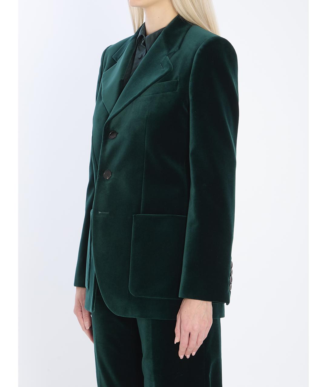 GUCCI Зеленый хлопковый жакет/пиджак, фото 3