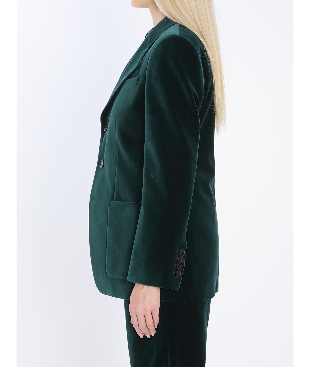 GUCCI Зеленый хлопковый жакет/пиджак, фото 4