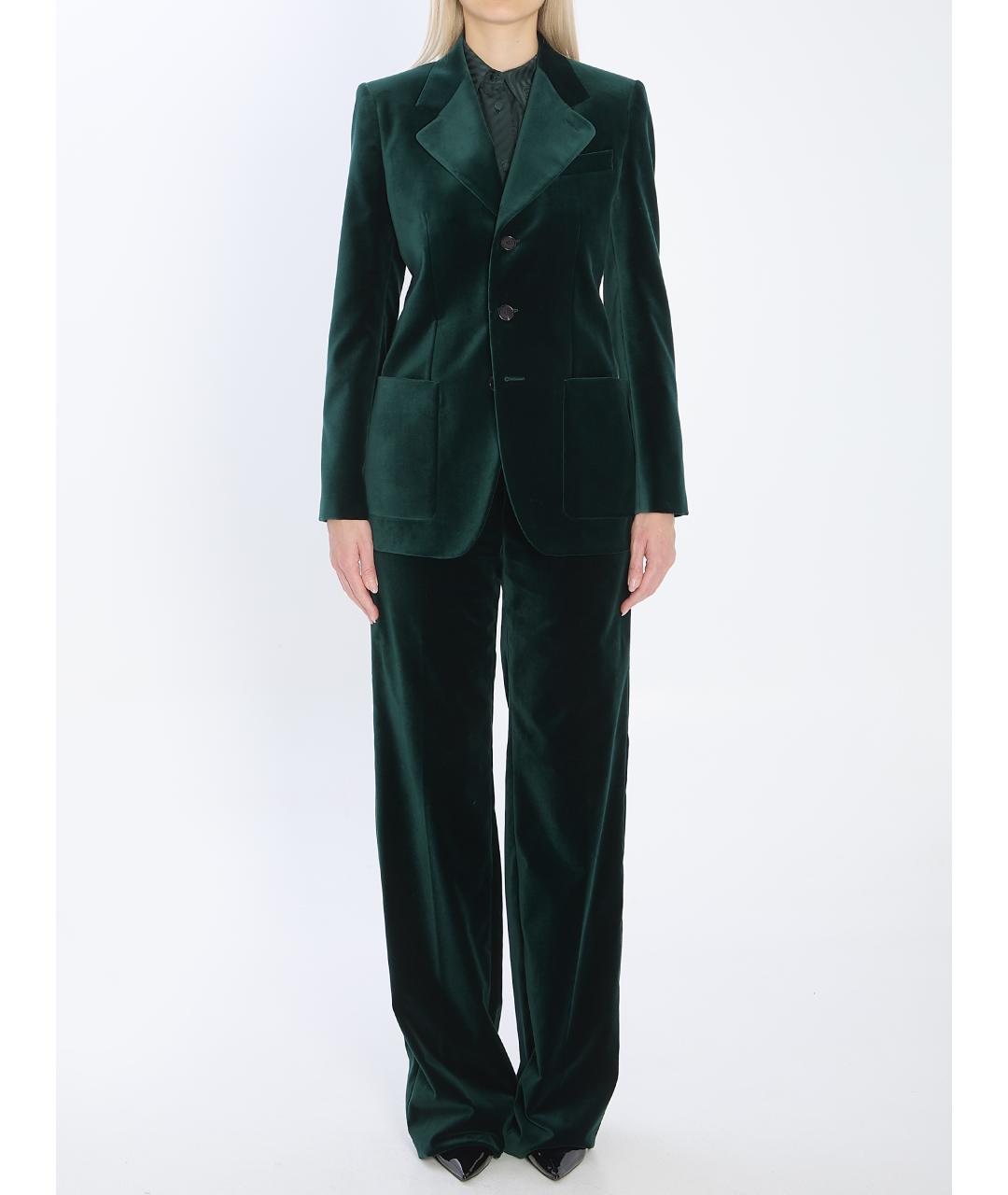 GUCCI Зеленый хлопковый жакет/пиджак, фото 6