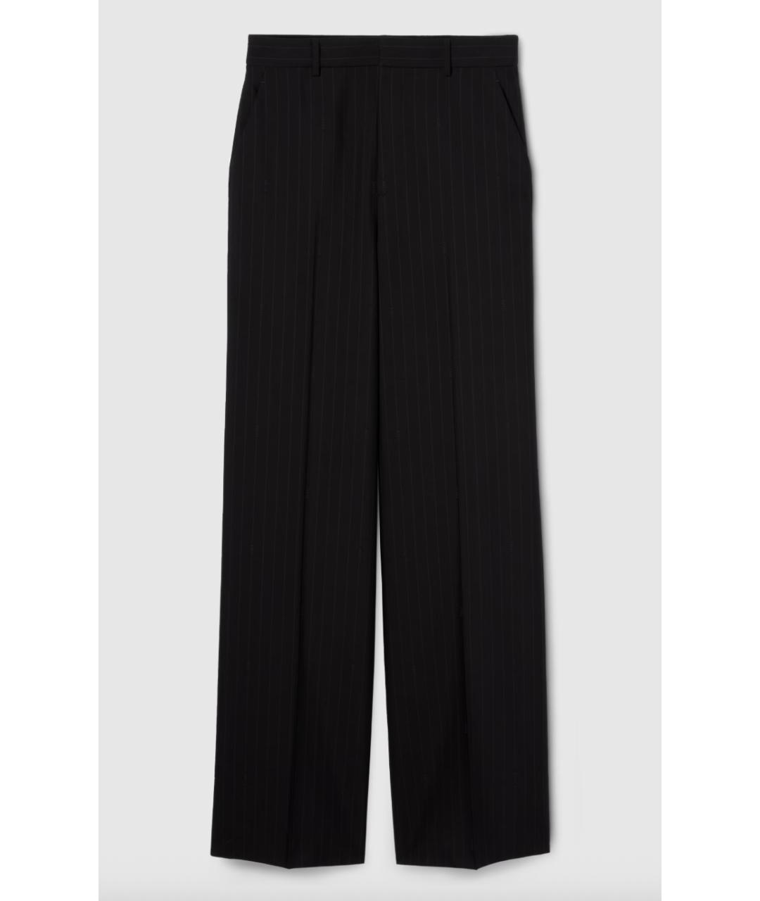 GUCCI Черные шерстяные прямые брюки, фото 7