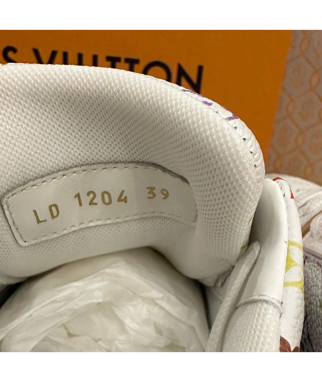 LOUIS VUITTON Белые кожаные кеды, фото 6