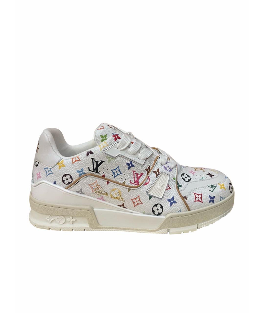 LOUIS VUITTON Белые кожаные кеды, фото 1