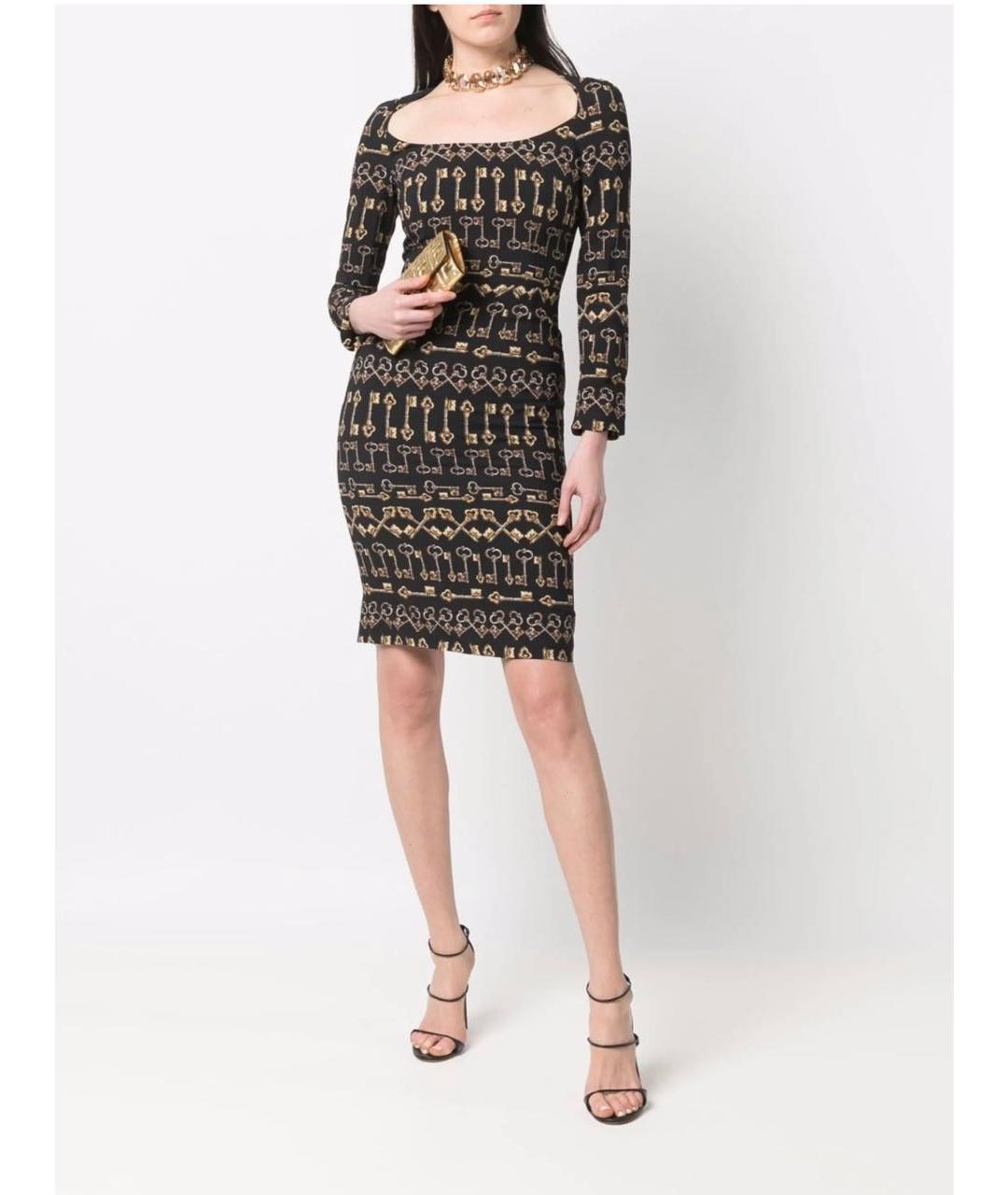DOLCE&GABBANA Черное вискозное платье, фото 5