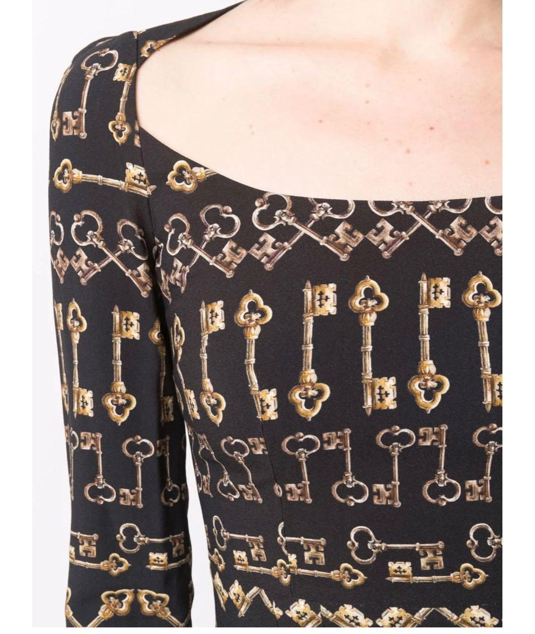 DOLCE&GABBANA Черное вискозное платье, фото 6