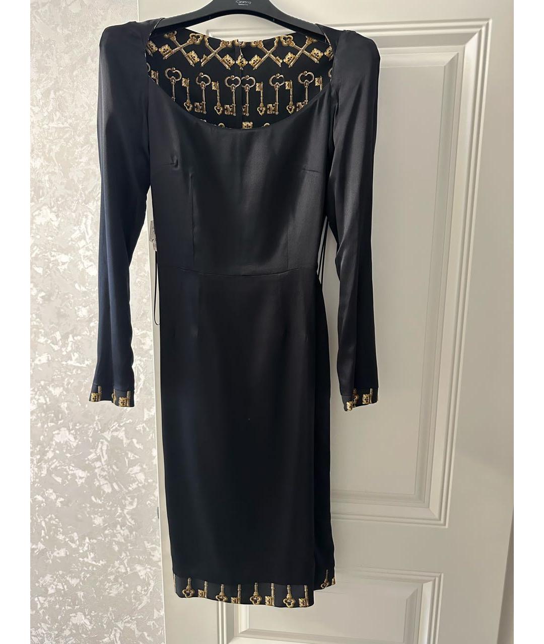 DOLCE&GABBANA Черное вискозное платье, фото 3