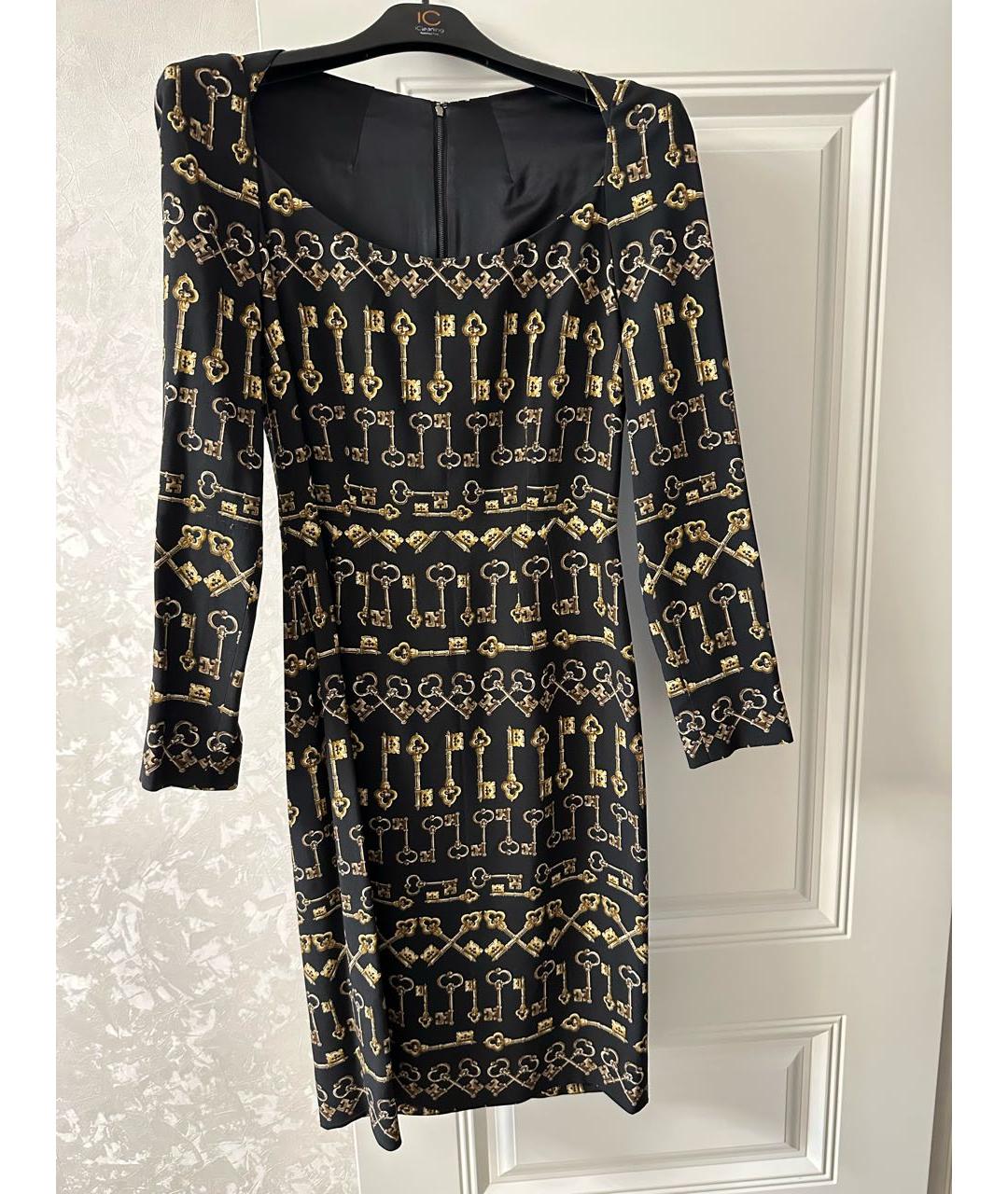 DOLCE&GABBANA Черное вискозное платье, фото 7