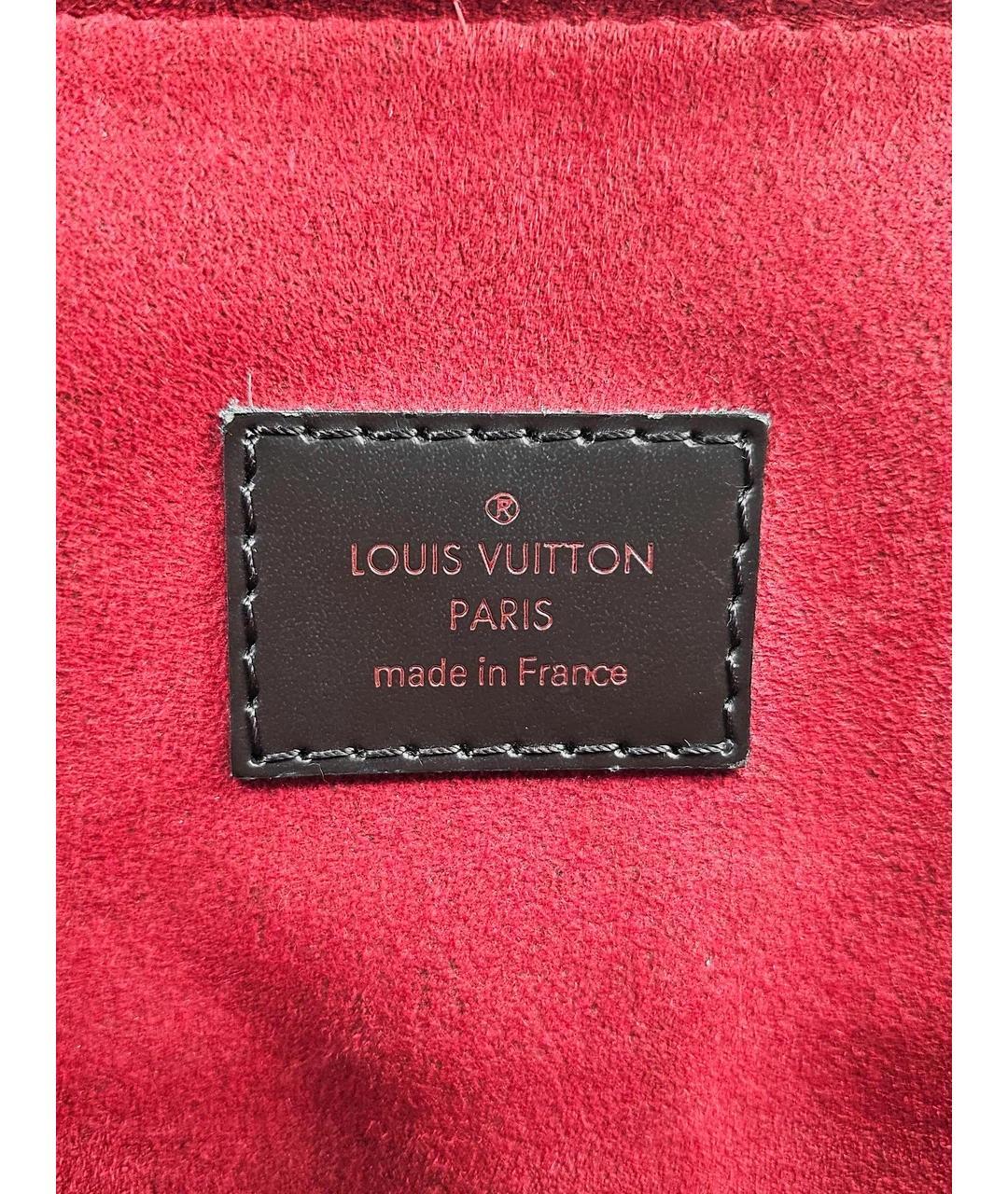 LOUIS VUITTON Коричневая кожаная сумка с короткими ручками, фото 8