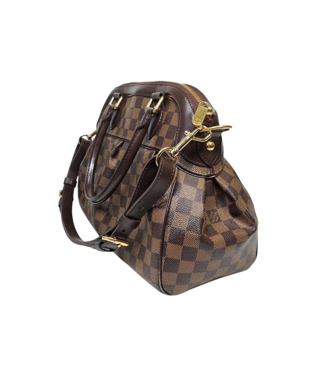 LOUIS VUITTON Коричневая кожаная сумка с короткими ручками, фото 3