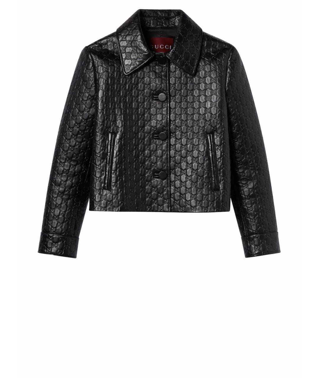 GUCCI Черная кожаная куртка, фото 1