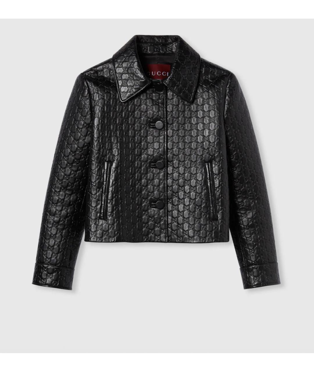 GUCCI Черная кожаная куртка, фото 6