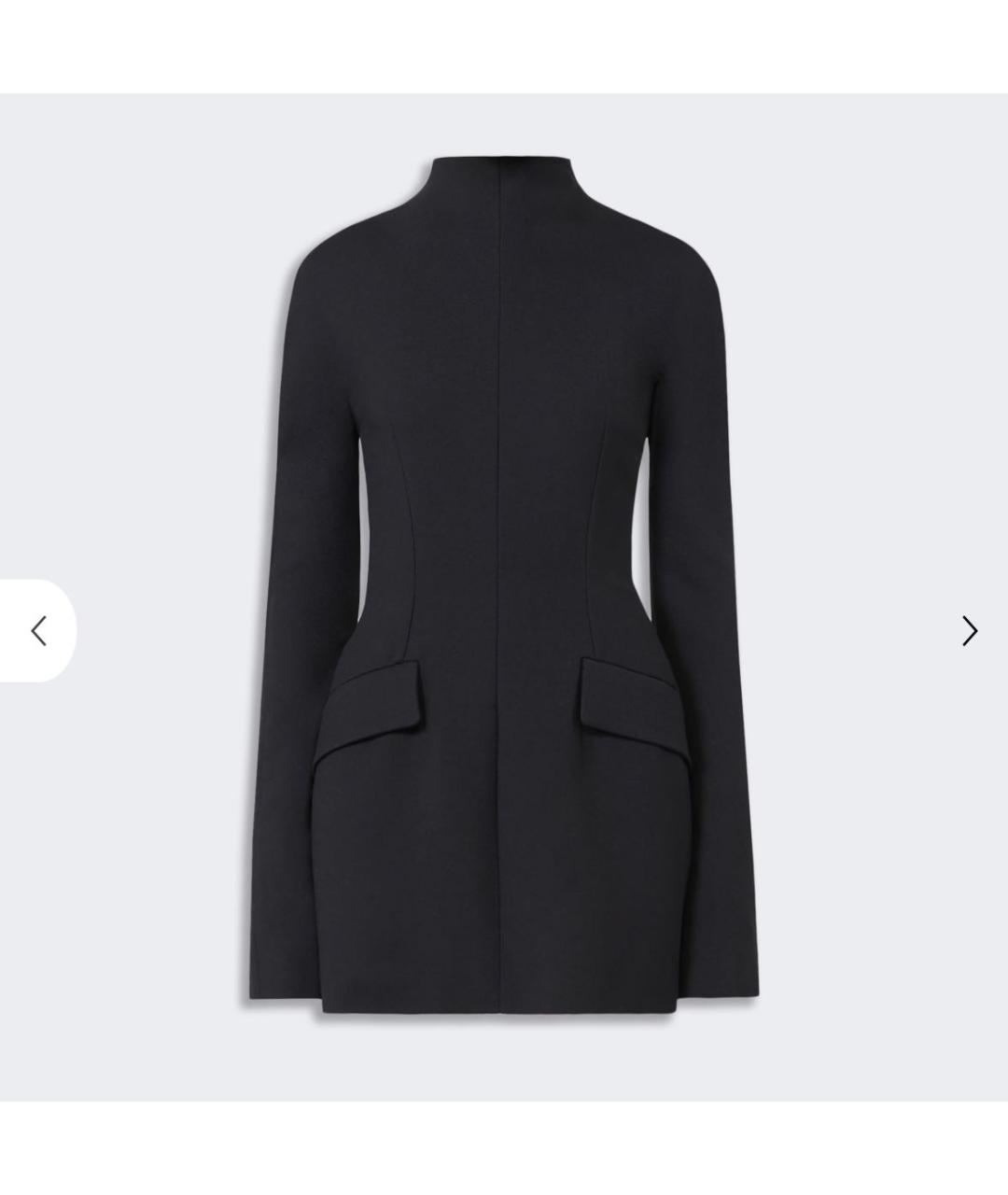 SPORTMAX Черное полиэстеровое коктейльное платье, фото 5