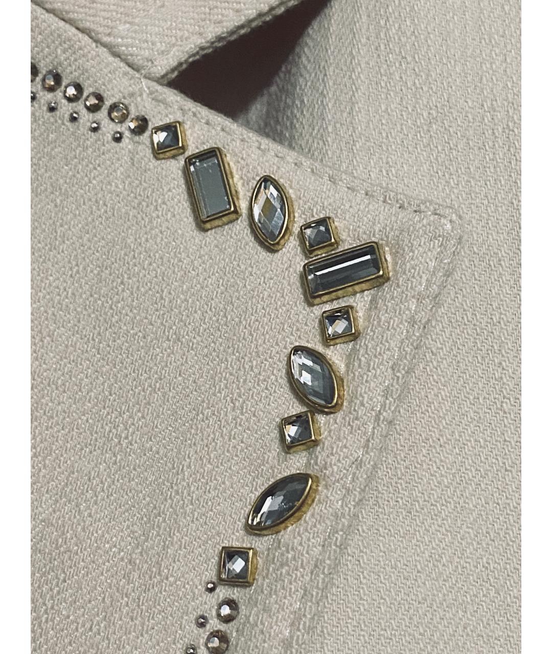 GIVENCHY Бежевый хлопко-эластановый костюм с юбками, фото 8