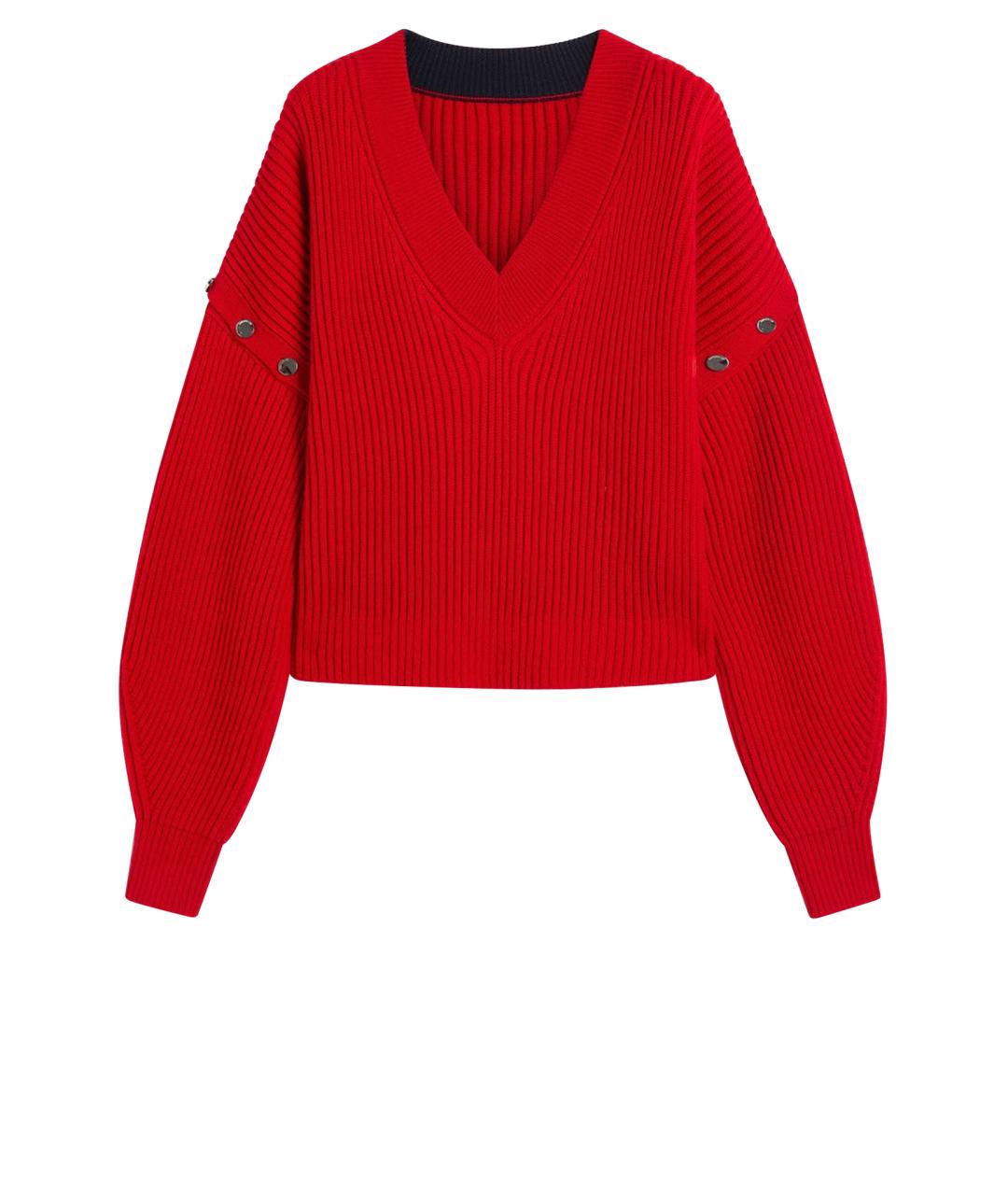 SPORTMAX Красный шерстяной джемпер / свитер, фото 1