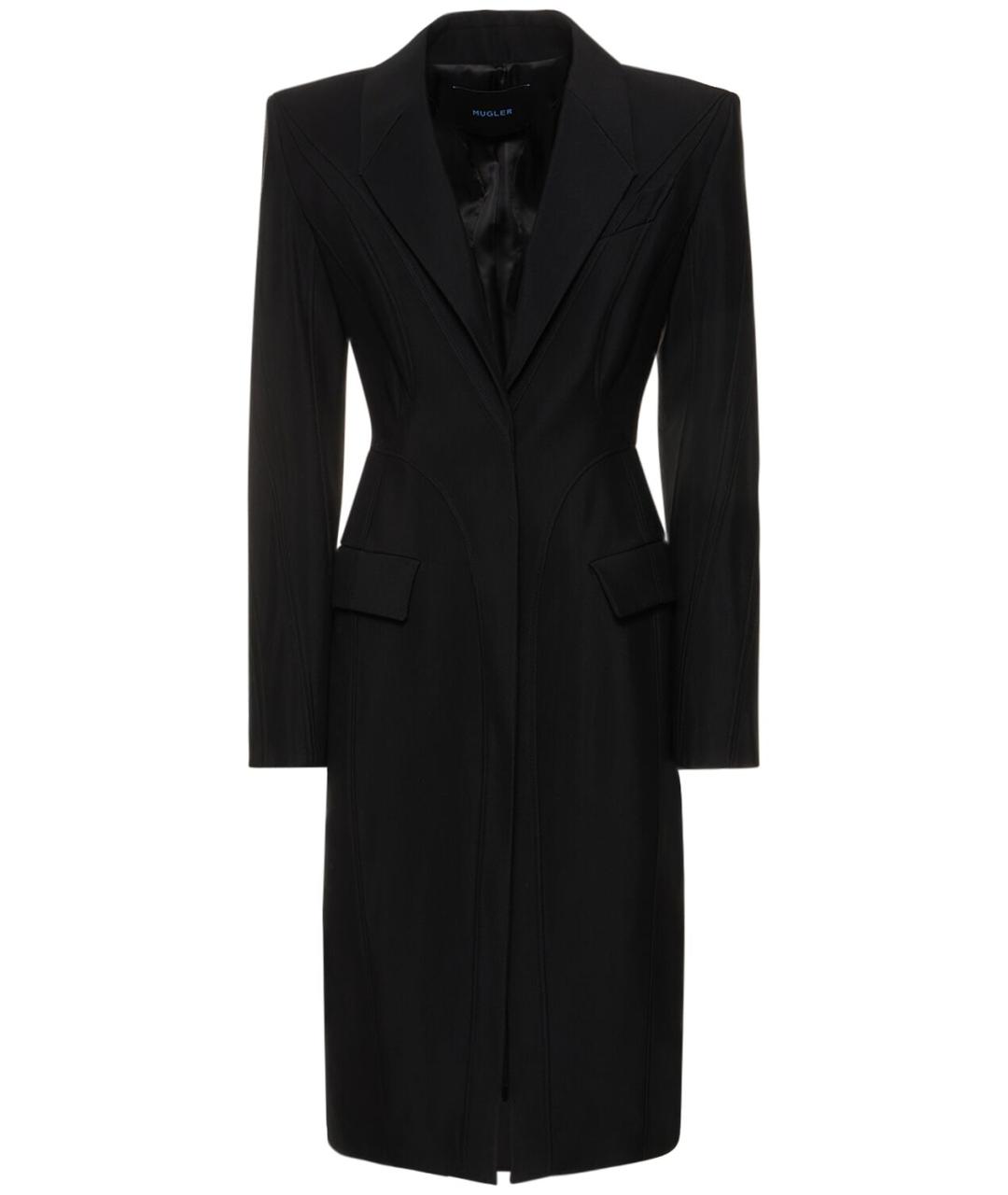 MUGLER Черное пальто, фото 6