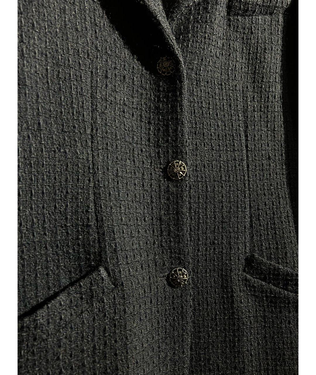 CHANEL Темно-синий шерстяной жакет/пиджак, фото 5