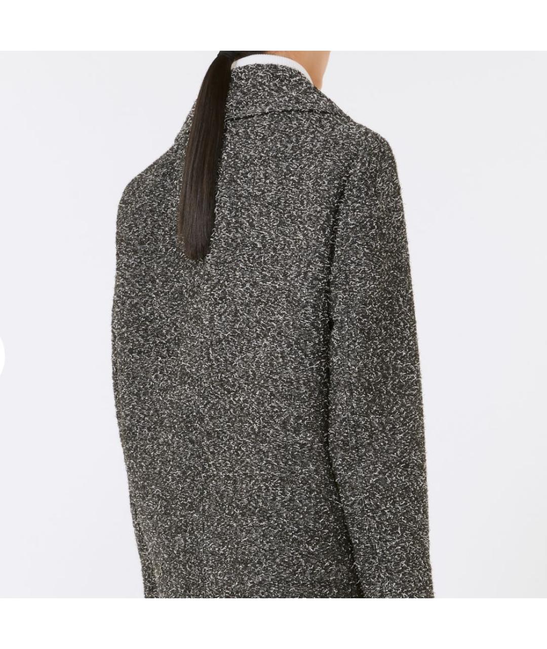 SPORTMAX Серое шерстяное пальто, фото 3