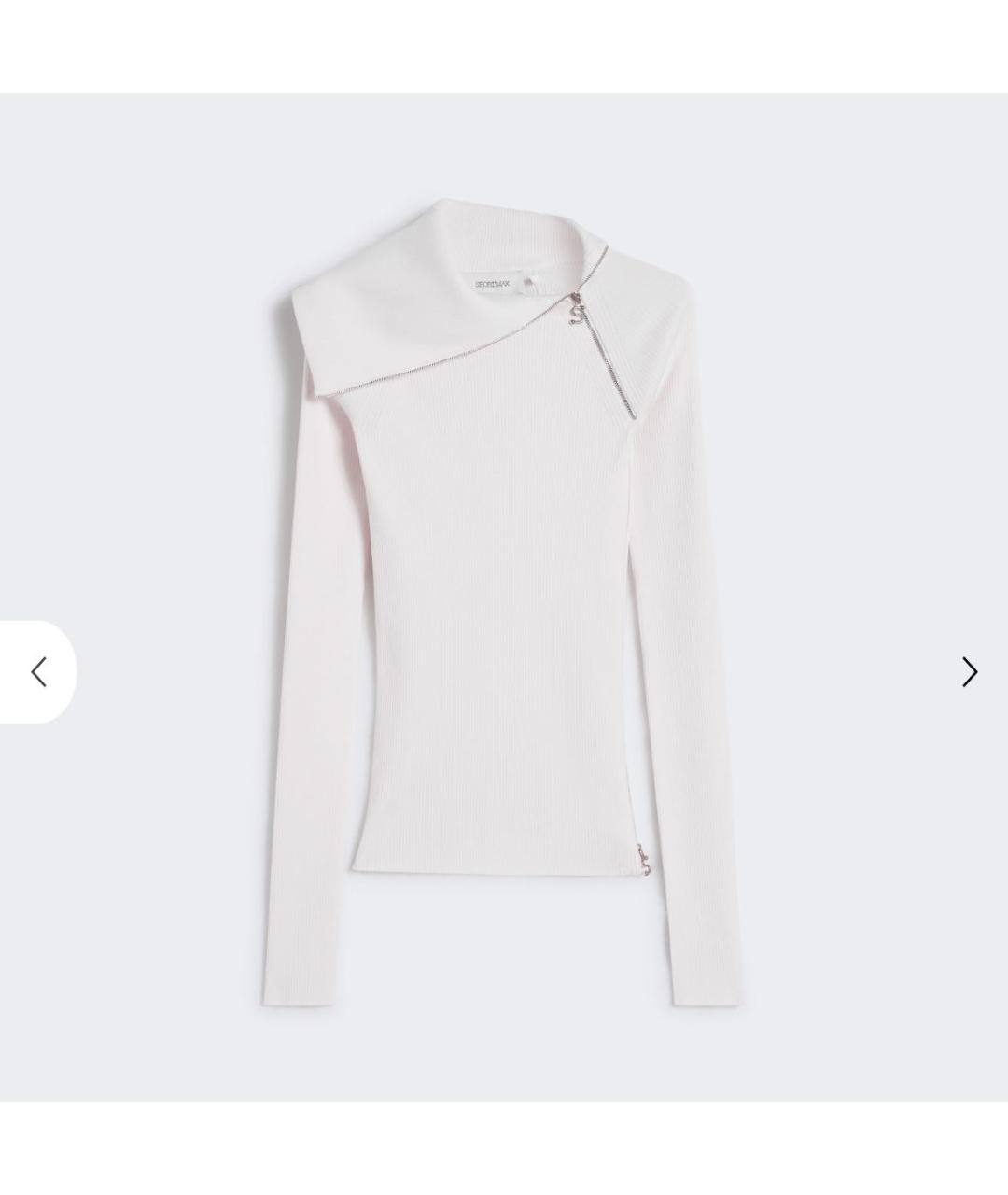 SPORTMAX Белая шерстяная водолазка, фото 4