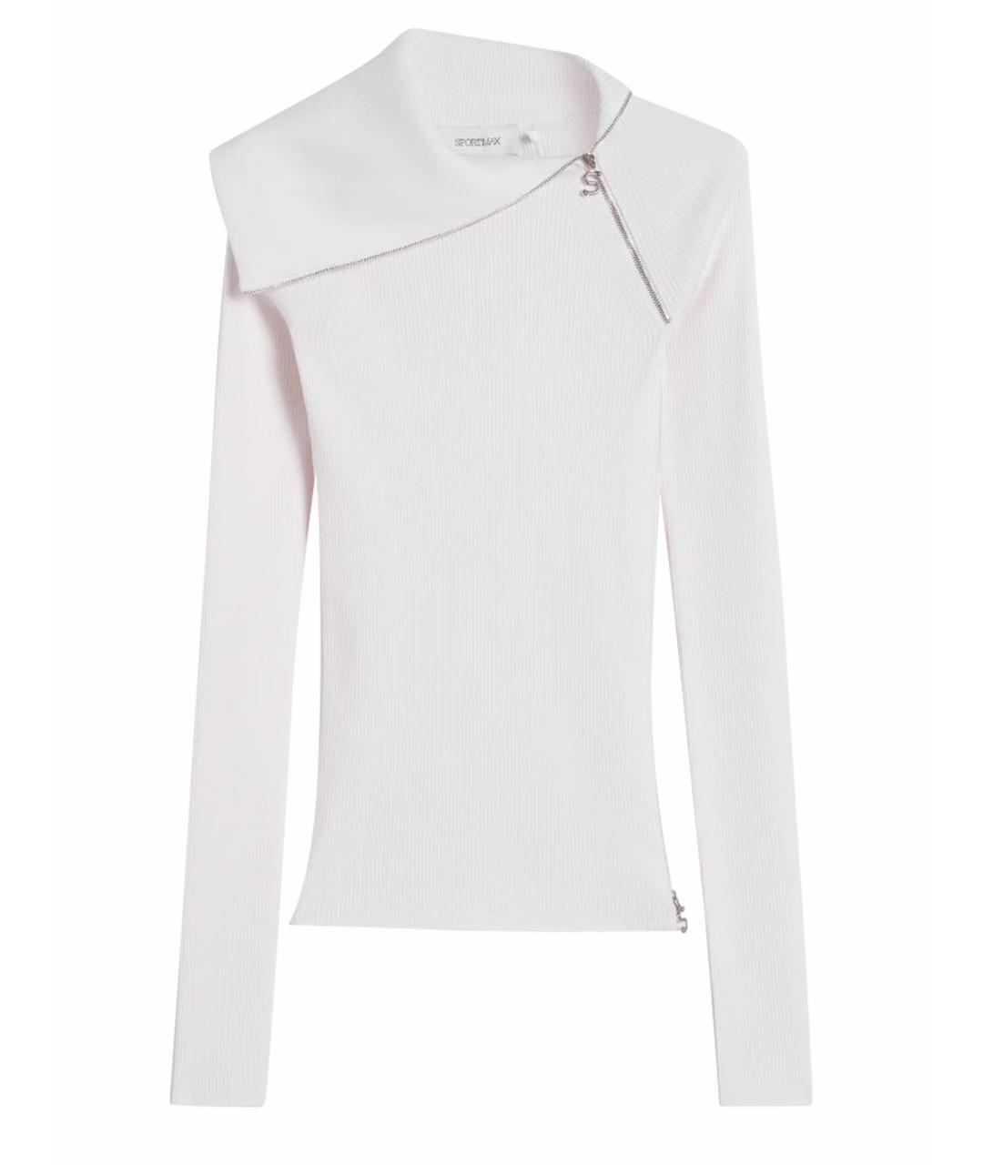 SPORTMAX Белая шерстяная водолазка, фото 1