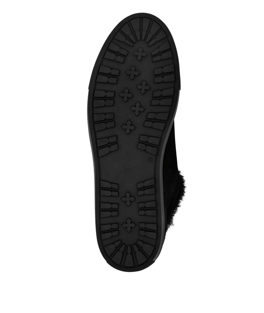 PHILIPP PLEIN Черные замшевые низкие кроссовки / кеды, фото 4