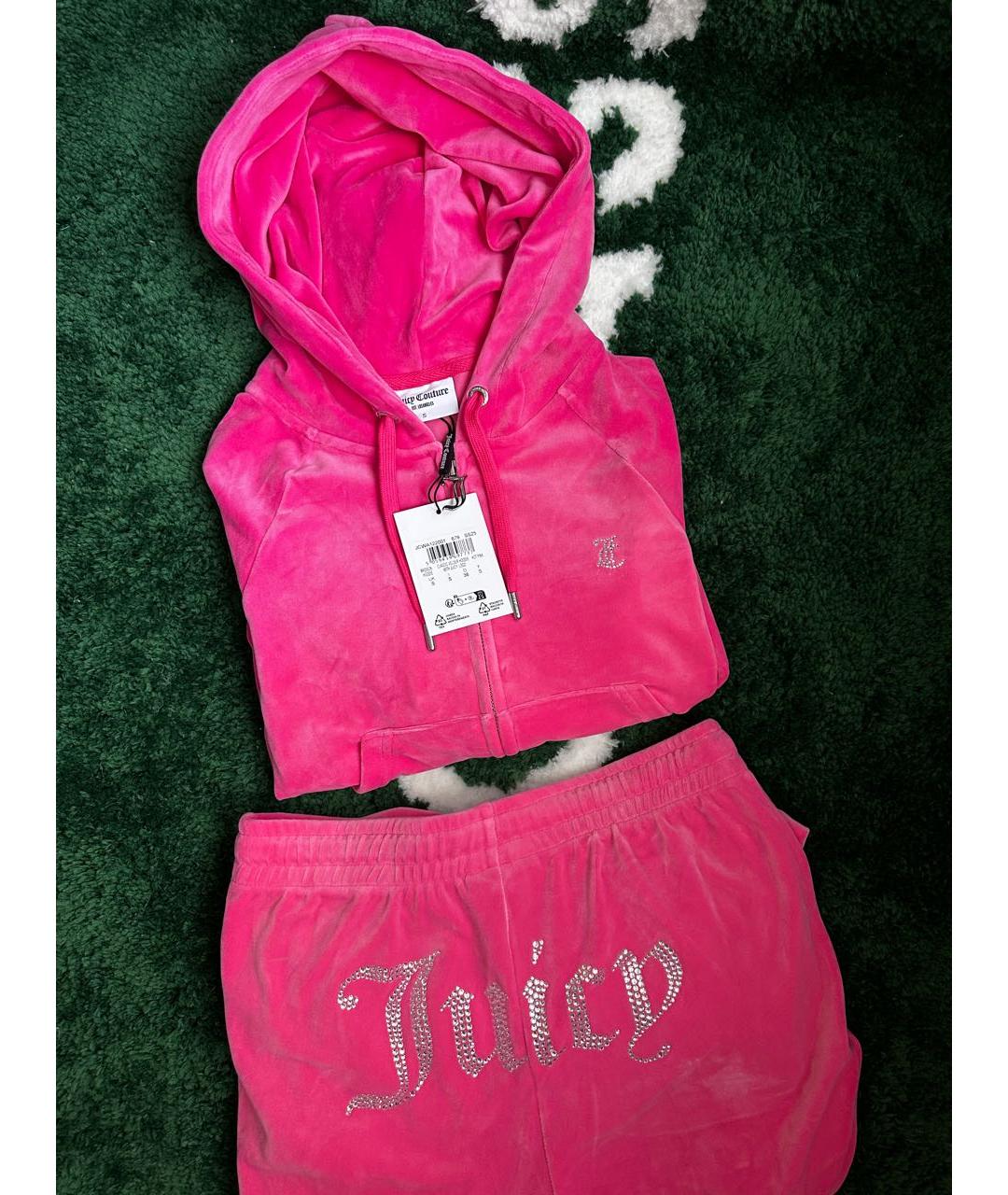 JUICY COUTURE Фуксия велюровый костюм с брюками, фото 6