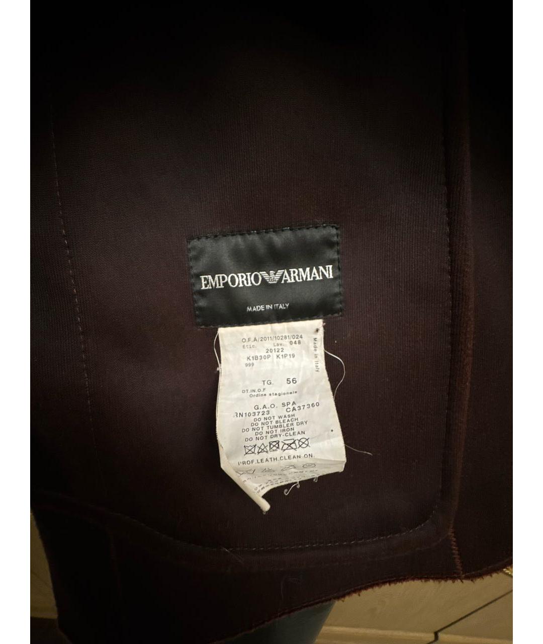 EMPORIO ARMANI Черная кожаная куртка, фото 3