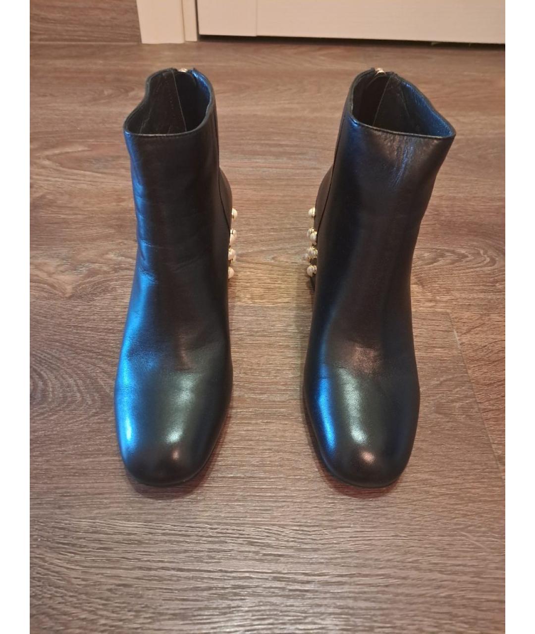 STUART WEITZMAN Черные кожаные ботильоны, фото 2