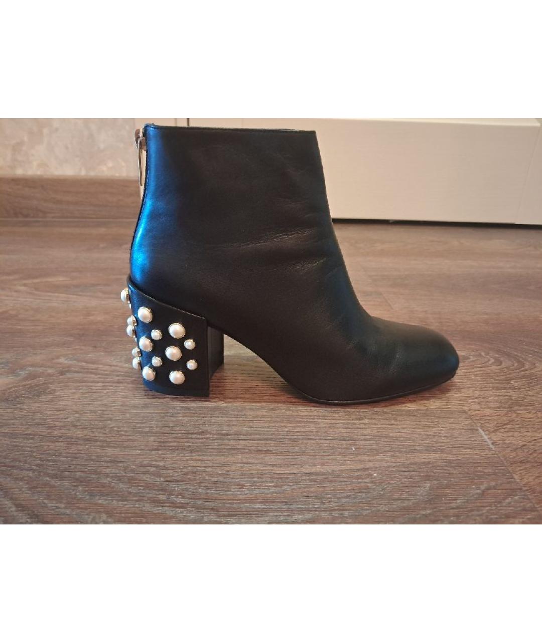 STUART WEITZMAN Черные кожаные ботильоны, фото 5
