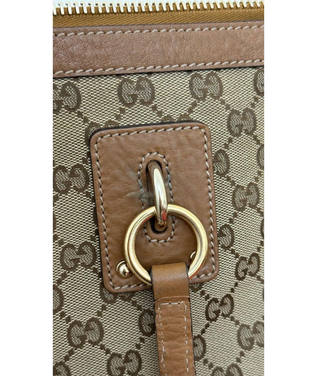 GUCCI Бежевая тканевая сумка тоут, фото 4